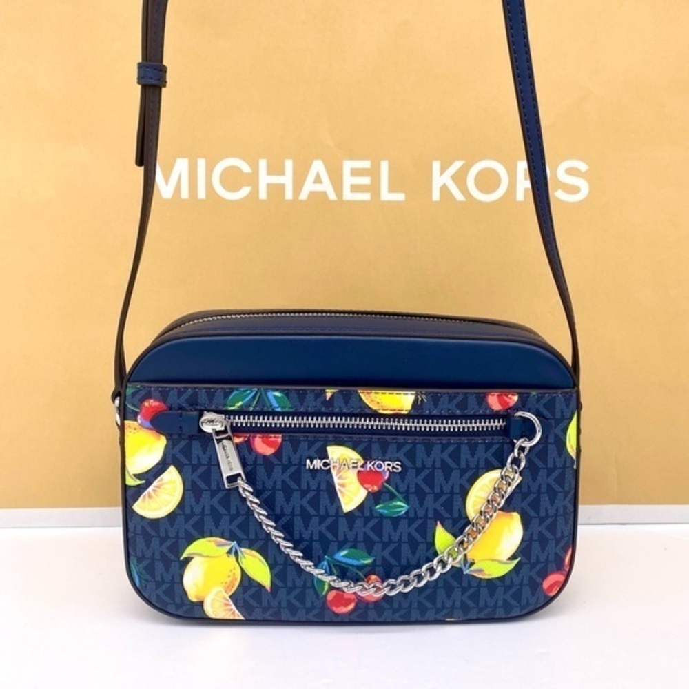 Michael Kors Large EW Zip Chain Crossbody Bag Admiral
